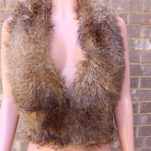 Luxurious Faux Fur Brown Vest